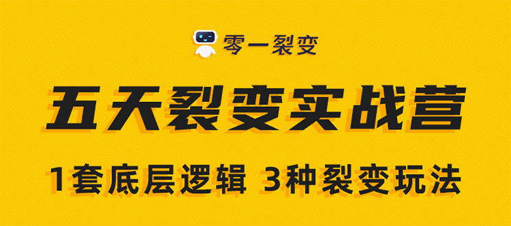 《5天裂变实战训练营》1套底层逻辑+3种裂变玩法，2020下半年微信裂变玩法-比钱轻创