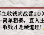 《群主收钱实战营1.0》——简单粗暴，直入主题，收钱才是硬道理-比钱轻创
