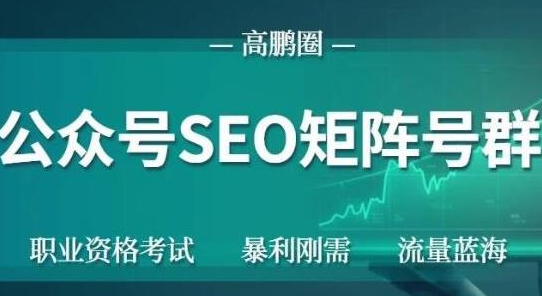 高鹏圈公众号SEO矩阵号群，实操20天纯收益25000+，普通人都能做-比钱轻创