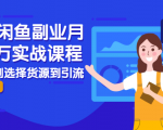 2021闲鱼副业月入过万实战课程：从开店到选择货源到引流，全程实战教学-比钱轻创