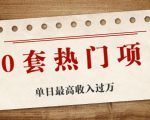 30套热门项目：单日最高收入过万 (网赚项目、朋友圈、涨粉套路、抖音、快手)等-比钱轻创