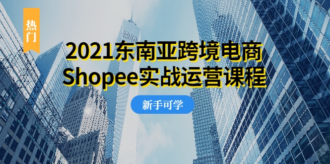 2021东南亚跨境电商Shopee实战运营课程，0基础、0经验、0投资的副业项目-比钱轻创
