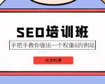 SEO培训班课程，手把手教你做出一个权重6的例站，价值8000元-比钱轻创