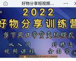萌飞好物·2022抖音好物分享训练营，当下风口带货变现模式，从入门到精通-比钱轻创