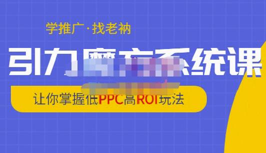 老衲·引力魔方系统课，让你掌握低PPC高ROI玩法，价值299元-比钱轻创
