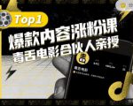 【毒舌电影合伙人亲授】抖音爆款内容涨粉课，5000万抖音大号首次披露涨粉机密-比钱轻创
