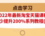 樊剑2022年最新淘宝天猫课程-转化率至少提升200%系列教程(高级)-比钱轻创