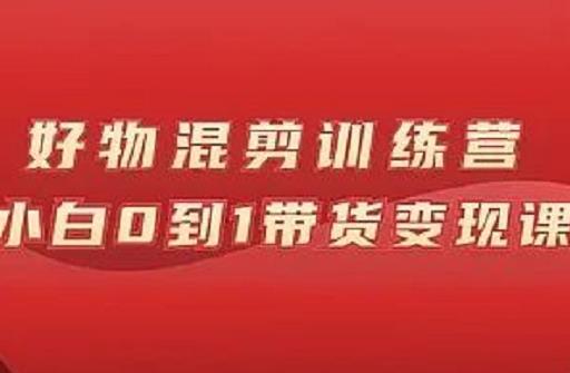 万三好物混剪训练营：小白0到1带货变现课-比钱轻创