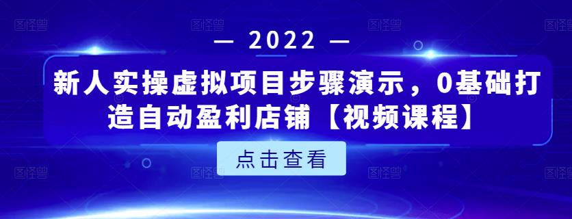 新人实操虚拟项目步骤演示，0基础打造自动盈利店铺【视频课程】-比钱轻创