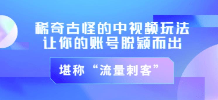 不讲李·稀奇古怪的冷门中视频冷门玩法，让你的账号脱颖而出，成为流量刺客！（图文+视频）-比钱轻创