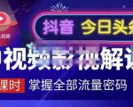 嚴如意·中视频影视解说—掌握流量密码，自媒体运营创收，批量运营账号-比钱轻创