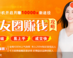 全网千万人气导师亲授：零基础/易上手的朋友圈赚钱攻略，让你轻松月入过万-比钱轻创