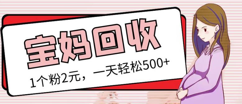 最新小红书母婴号宝妈粉回收项目，1个粉2元，一天轻松500+案例分享【粉丝包回收】-比钱轻创