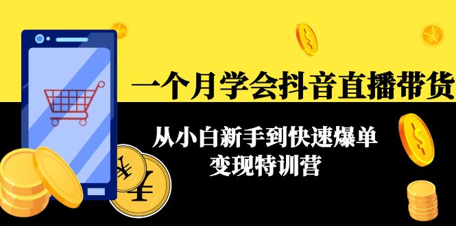 一个月学会抖音直播带货：从小白新手到快速爆单变现特训营(63节课)-比钱轻创