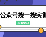 公众号搜一搜实训，收录与恢复收录、 排名优化黑科技，附送工具（价值998元）-比钱轻创