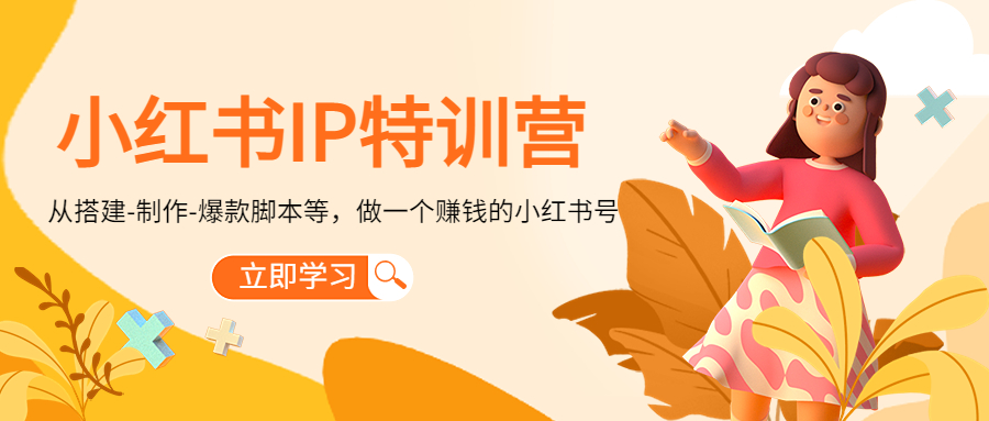 小红书IP特训营：从搭建-制作-爆款脚本等等，做一个赚钱的小红书号-比钱轻创