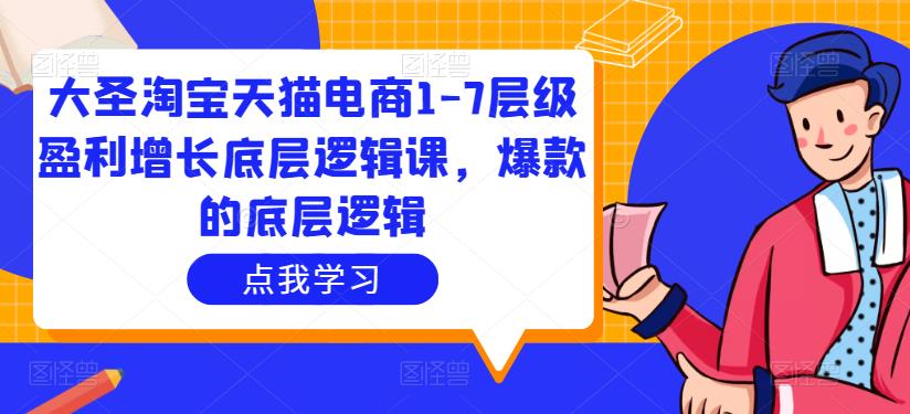 大圣淘宝天猫电商1-7层级盈利增长底层逻辑课，爆款的底层逻辑-比钱轻创