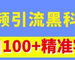 视频引流黑科技玩法，不花钱推广，视频播放量达到100万+，每日100+精准客源-比钱轻创