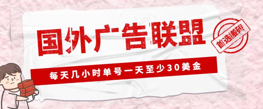 外面收费1980的最新国外LEAD广告联盟搬砖项目，单号一天至少30美金【详细玩法教程】-比钱轻创