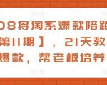 108将淘系爆款陪跑营【第11期】，21天教运营打爆款，帮老板培养运营-比钱轻创