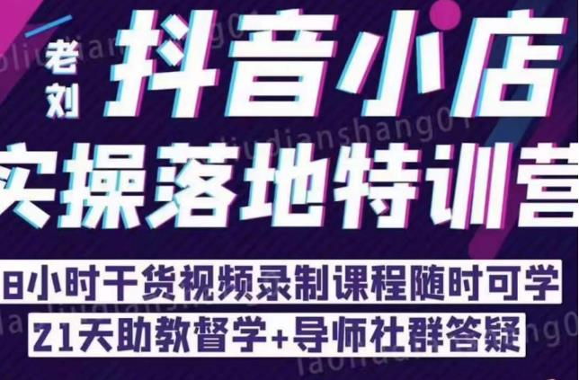 抖音小店实操落地特训营：抖音小店无货源精细化运营，抖店商品卡流量（22节）-比钱轻创