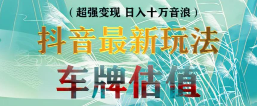 抖音最新无人直播变现直播车牌估值玩法项目，轻松日赚几百+【详细玩法教程】-比钱轻创