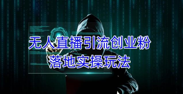 外面收费3980的无人直播引流创业粉落地实操玩法，单日引100+精准创业粉-比钱轻创