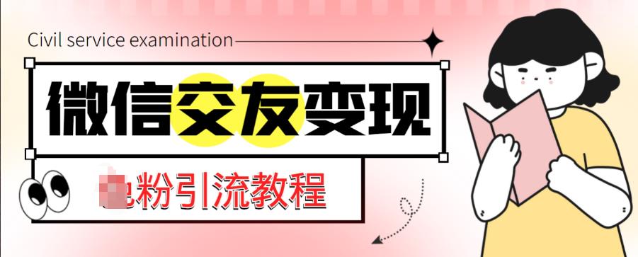 微信交友变现项目，吸引全网LSP男粉精准变现，小白也能轻松上手，日入500+-比钱轻创