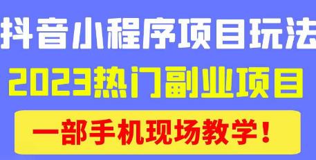 抖音小程序9.0新技巧，2023热门副业项目，动动手指轻松变现-比钱轻创