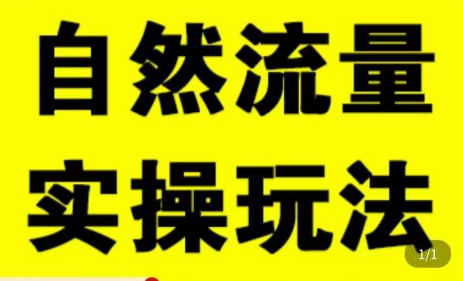 拼多多自然流量天花板，拼多多自然流的实操玩法，自然流量是怎么来的，如何开车带来自然流等知识-比钱轻创