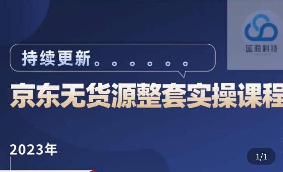 蓝七·2023京东店群整套实操视频教程，京东无货源整套操作流程大总结，减少信息差，有效做店发展-比钱轻创