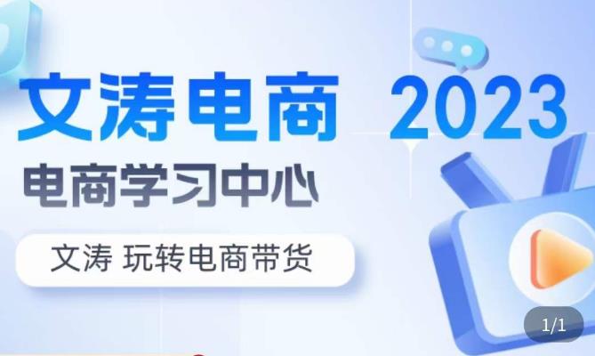 文涛电商·7天零基础自然流起号，​快速掌握店铺运营的核心玩法，突破自然展现量，玩转直播带货-比钱轻创