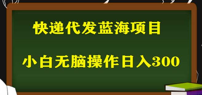 2023最新蓝海快递代发项目，小白零成本照抄也能日入300+-比钱轻创