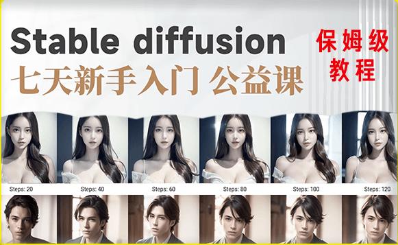 【AI训练营】全网第一个系统的stable diffusion基础课，新手入门必看-比钱轻创