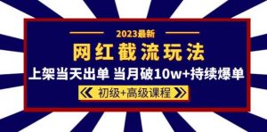 2023网红·同款截流玩法【初级+高级课程】上架当天出单当月破10w+持续爆单-比钱轻创