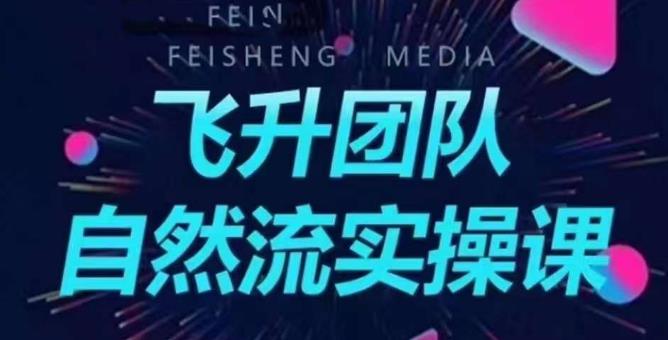 飞升团队课程自然流实操课，抖音半无人起号主播间搭建教学-比钱轻创