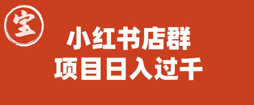 宝哥小红书店群项目，日入过千（图文教程）【揭秘】-比钱轻创