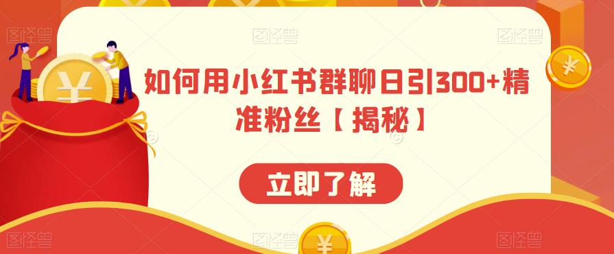 如何用小红书群聊日引300+精准粉丝【揭秘】-比钱轻创