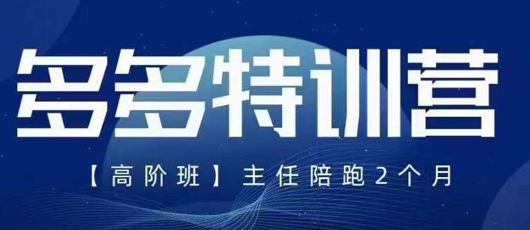 纪主任·5月最新多多特训营高阶班，玩法落地实操，多多全掌握-比钱轻创