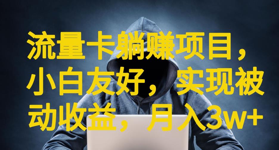 流量卡躺赚项目,小白友好,开设后台,实现被动收益,只要出卡,就能一直赚钱,利润高昂【揭秘】-比钱轻创