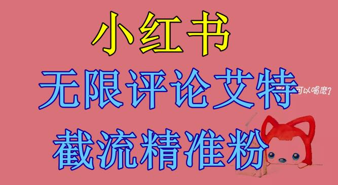 小红书无限评论艾特截流精准粉（软件+教程）-比钱轻创