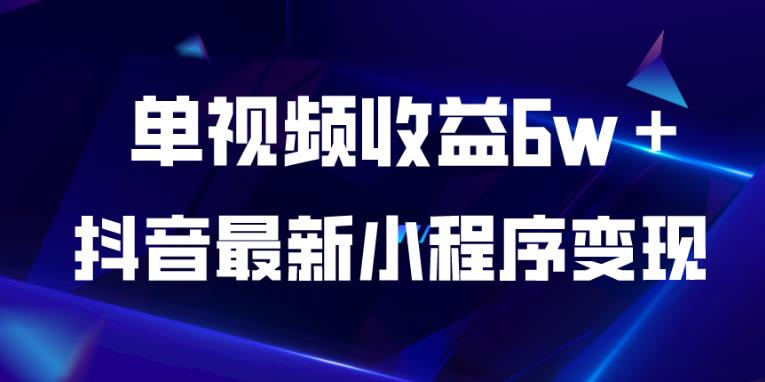 抖音最新小程序变现项目，单视频收益6w＋，小白可做【揭秘】-比钱轻创