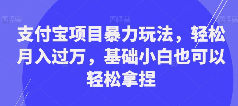 支付宝项目暴力玩法，轻松月入过万，基础小白也可以轻松拿捏【揭秘】-比钱轻创