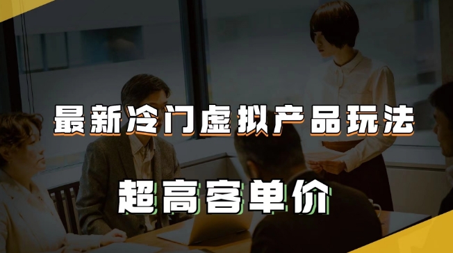 最新冷门虚拟产品玩法，超高客单价，月入2-3万＋【揭秘】-比钱轻创