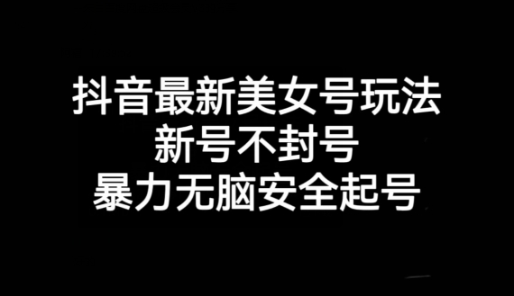 抖音最新美女号玩法，新号不封号，暴力无脑安全起号【揭秘】-比钱轻创