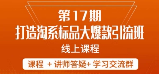 南掌柜-第17期打造淘系标品大爆款，5天线上课-比钱轻创