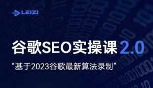 雷子·谷歌SEO 2.0实战课,独立站询盘自由必备,基于2023谷歌最新算法录制-比钱轻创