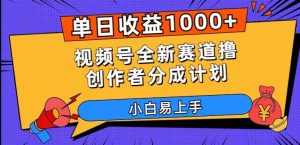 单日收益1000+，视频号全新赛道撸创作者分成计划，小白易上手【揭秘】-比钱轻创