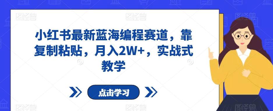 小红书最新蓝海编程赛道，靠复制粘贴，月入2W+，实战式教学【揭秘】-比钱轻创