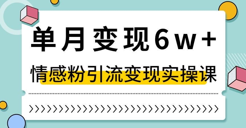 单月变现6W+，抖音情感粉引流变现实操课，小白可做，轻松上手，独家赛道【揭秘】-比钱轻创